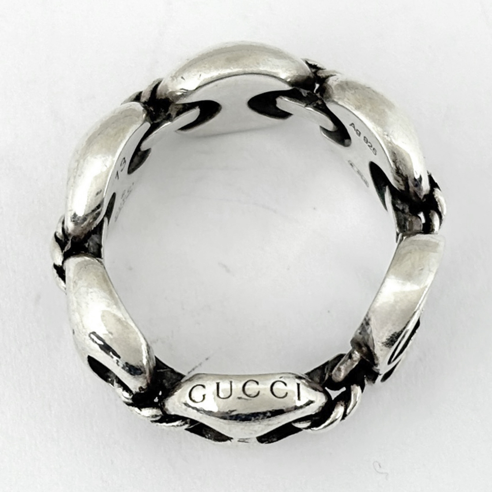 Gucci Marina Chain Ring With Double G Design, Sterling Silver 925, Silver, Wo... View 5